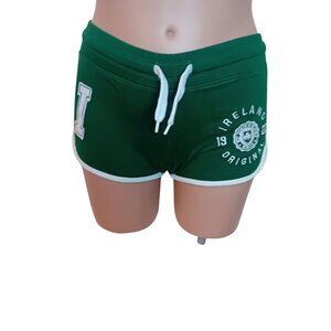 Y2K Dublin Design Ireland Irish Shorts Varsity Trim Sporty Gym Drawstring S READ
